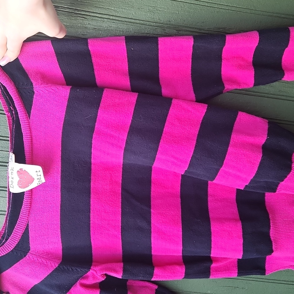 Vintage Derek heart striped sweater